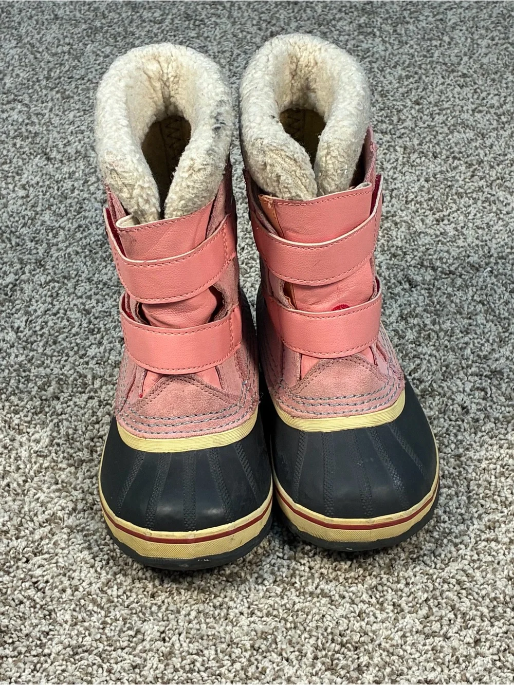 Sorel Kids Pink and Black Waterproof Winter Boot